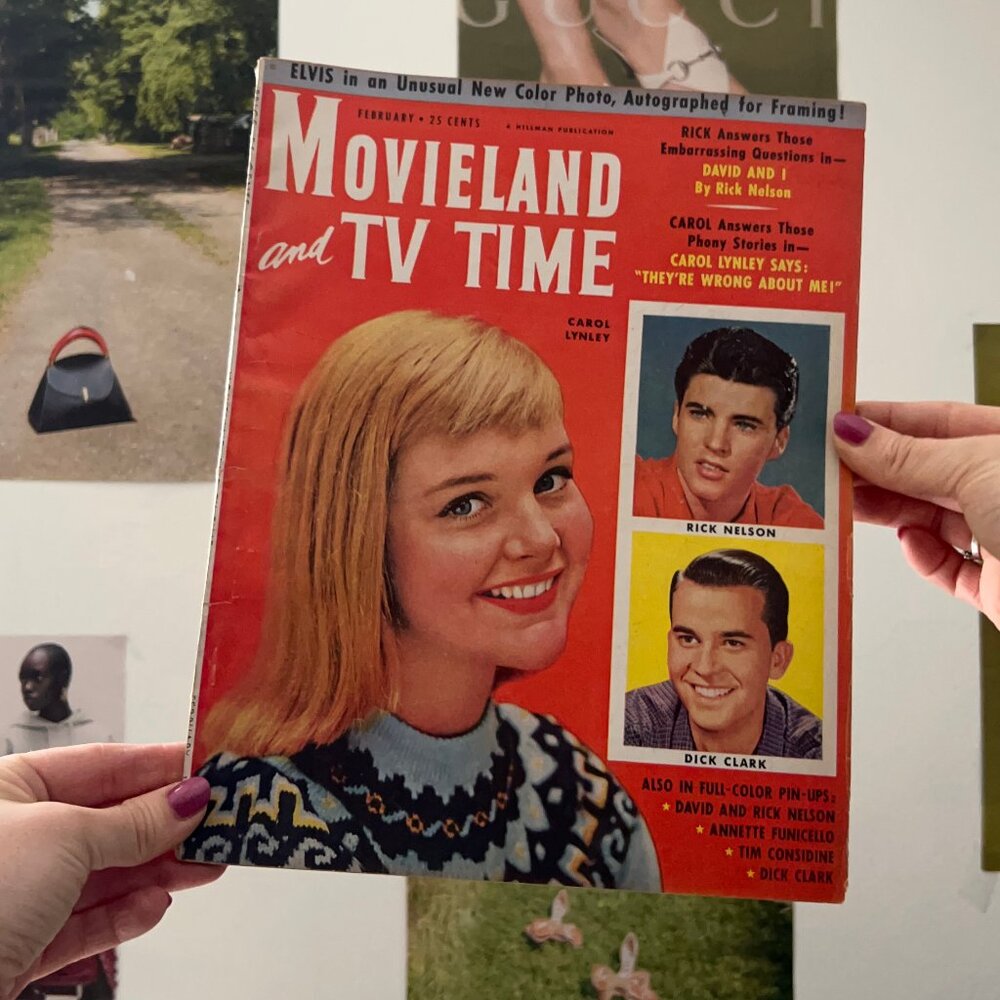 Vintage Movieland and Tv Time Magazine February 1960s Home Decor Memorabilia